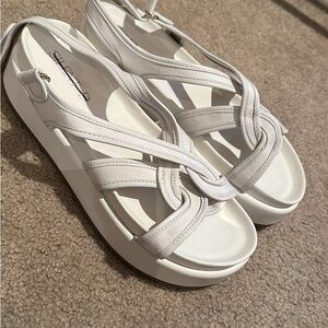 Chic White Strappy Sandals